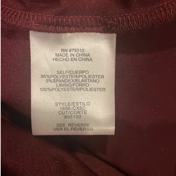 Jodi Kristopher velvet Burgundy Formal Dress - Picture 4 of 6